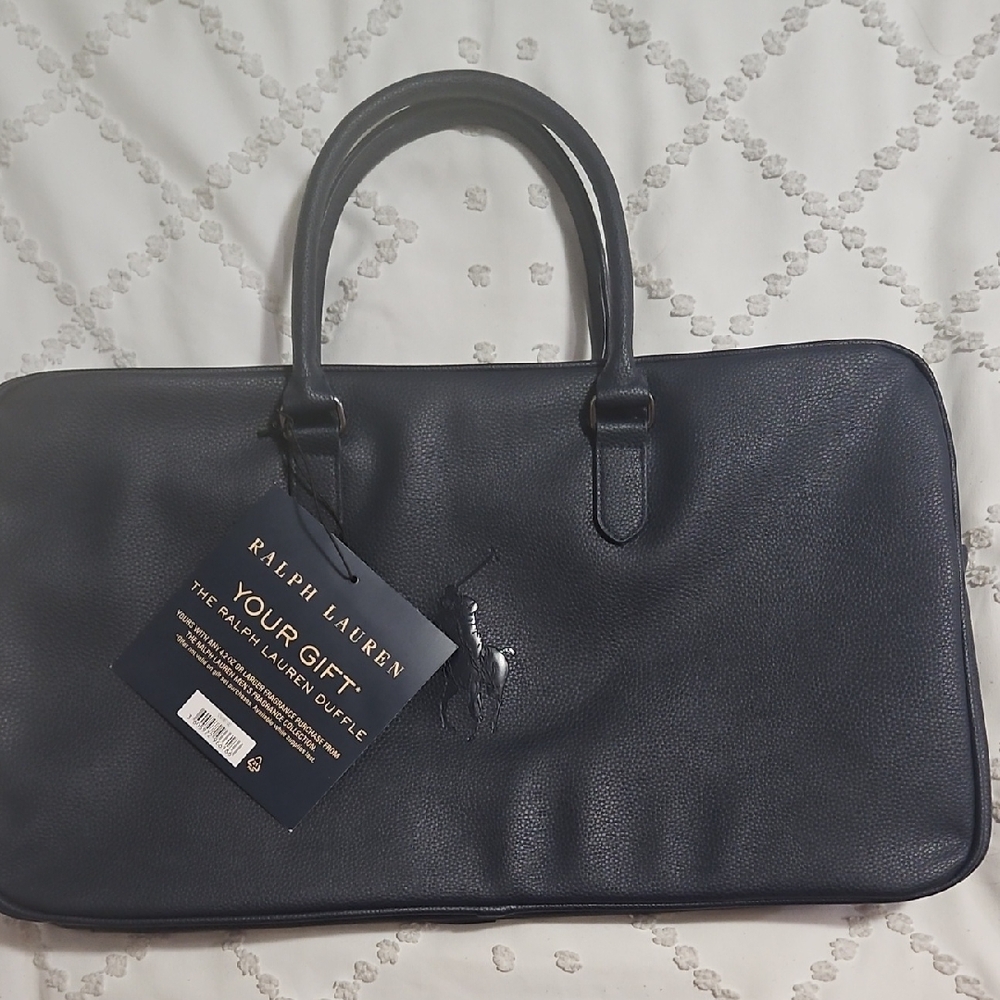 Ralph Lauren Black Duffel Bag Sleek Professional Design